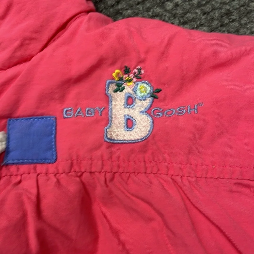 Vintage OshKosh B'gosh Hooded Pink Jacket 18 Months Toggle 90s Little Girl